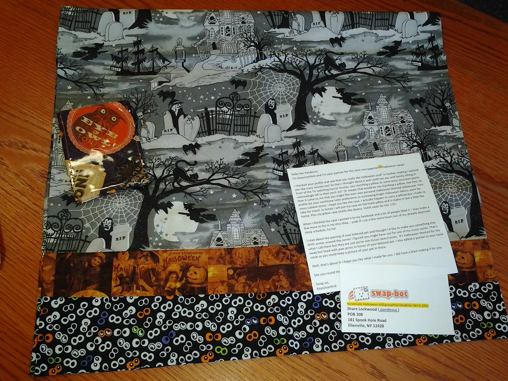 Halloween themed pillowcase pillowcase and nosie cozie Flickr