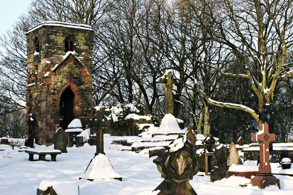 Windleshaw Chantry St Helens in snow Abbey Road, St