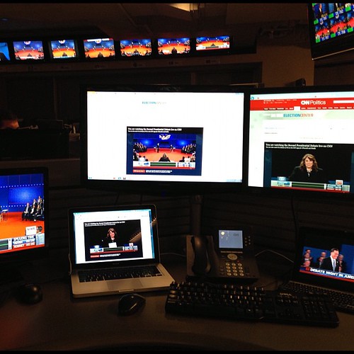 Watching the debate on all CNN platforms. Plus my phone wh… Flickr