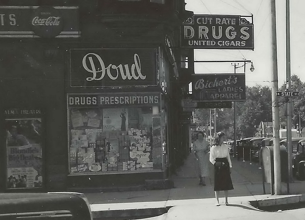CEN Alma MI RPPC 1930s Downtown Stores SALOON Wrights Tap … Flickr