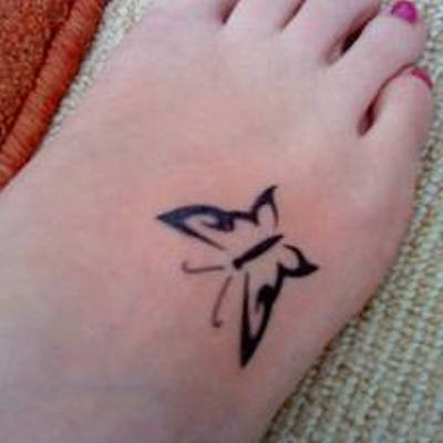 Simple Butterfly Tattoo For Foot Felipe Tattoos Flickr