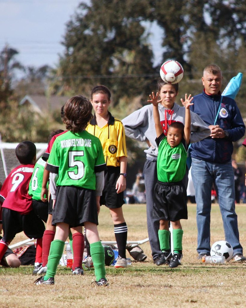 Hanford Youth Soccer League 2012, No10 Throw in. Boyce Duprey Flickr