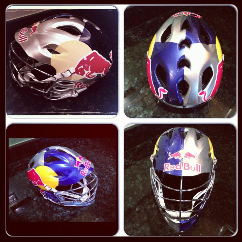 My new Red Bull lacrosse helmet! — in Baltimore, MD. Flickr