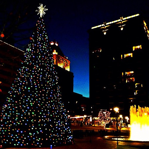 Downtown Greensboro at Night • Center City Park Christmas … Flickr