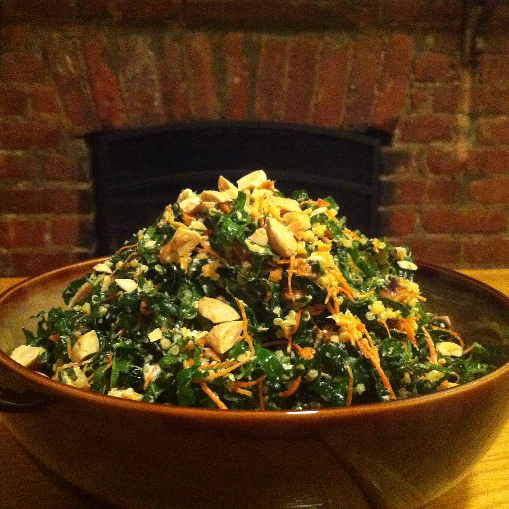 dinosaur kale salad with quinoa, ricotta, carrots, marcona… Flickr