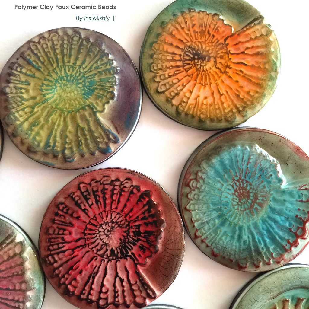 Polymer Clay Faux Ceramic Beads Iris Mishly Flickr