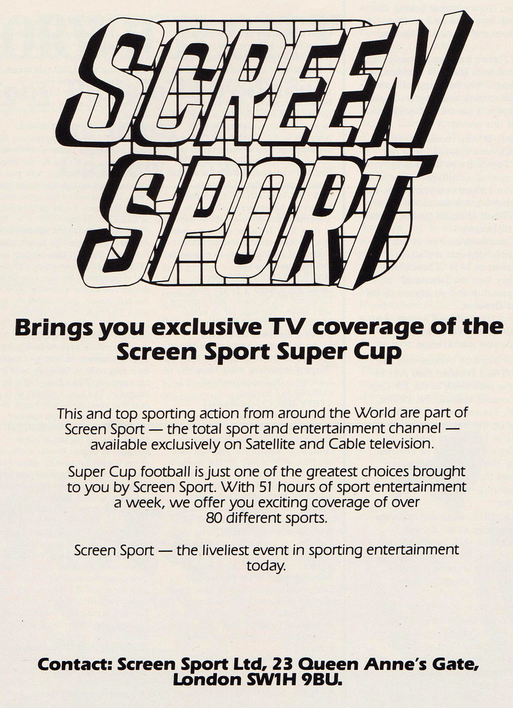 Screen Sport Super Cup advert whitesideone gallery Flickr