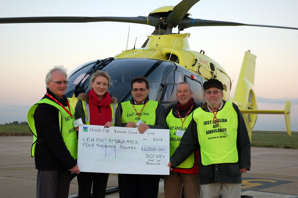 Beccles Cycle for Life cheque for East Anglian Air Ambulan… Flickr