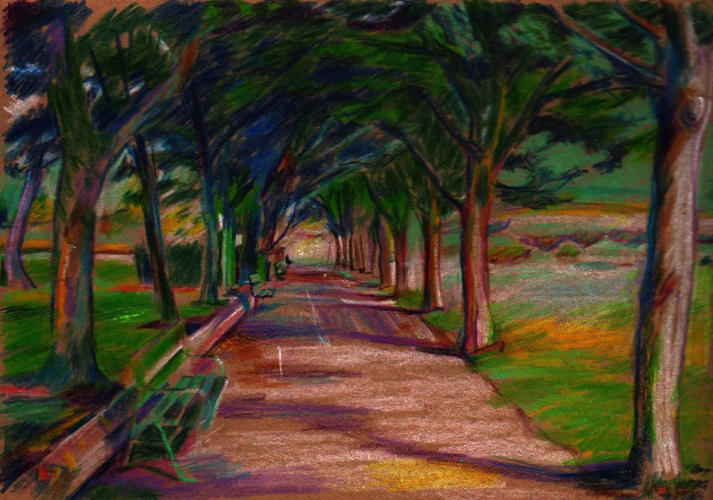 Victory Park Girvan Freehand from photo taken by my mum on… Flickr