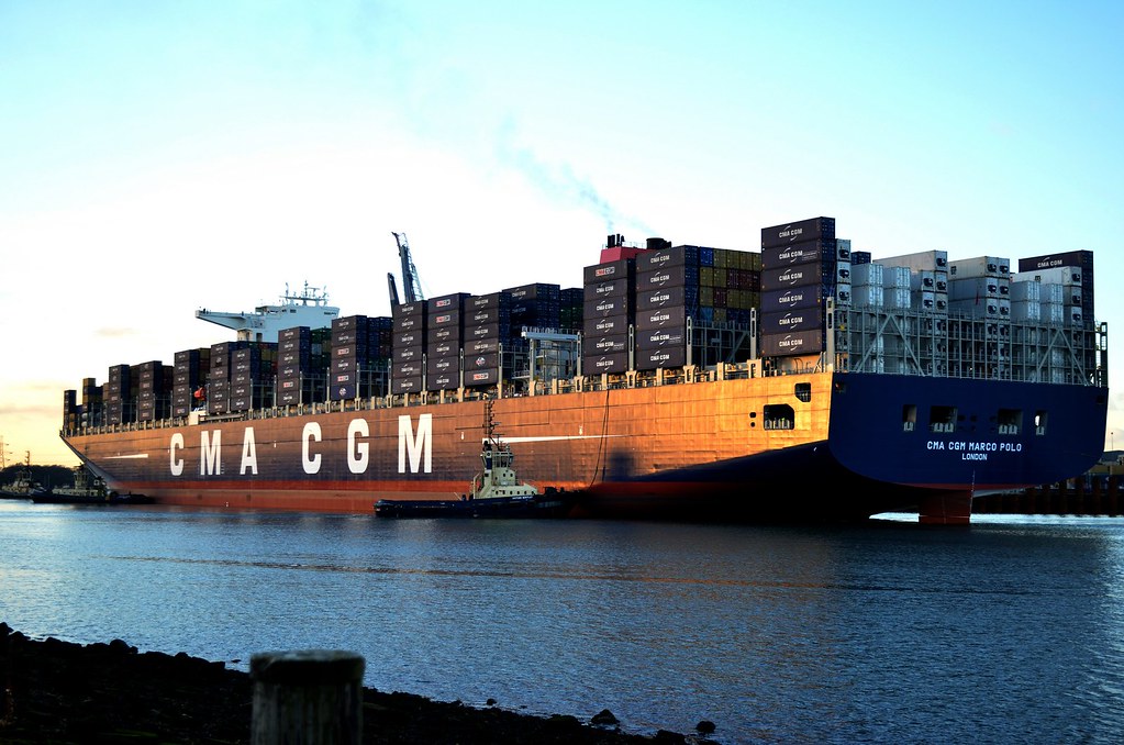CMA CGM Marco Polo The largest container ship in the world… Flickr