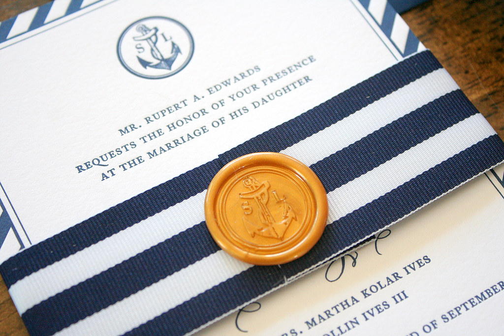 Classic, Nautical Maine Letterpress Wedding Invitations Flickr