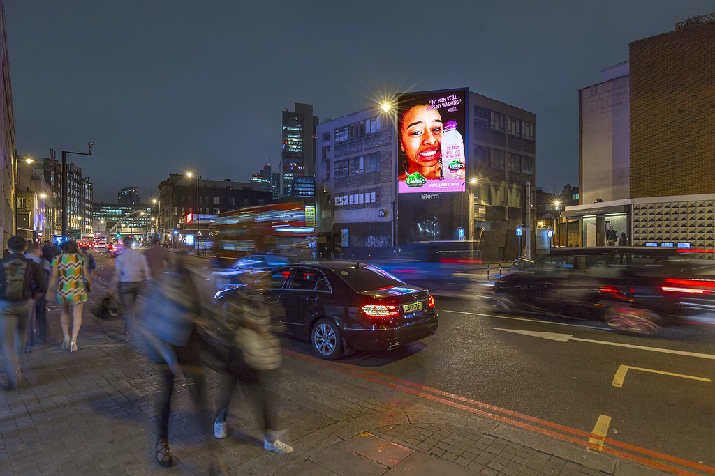 Shoreditch High Street Volvic Copyright © Clear Channel … Flickr