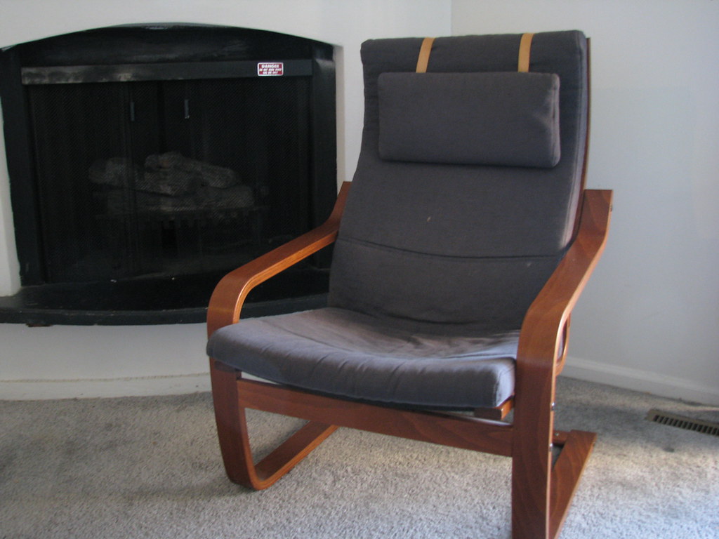 IKEA poang chair (grey waffle material) cover is machine w… Flickr