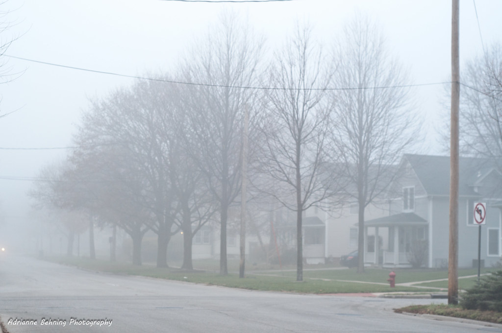 Jefferson St in the Fog Iowa City 2012 11 21 Adrianne Behning