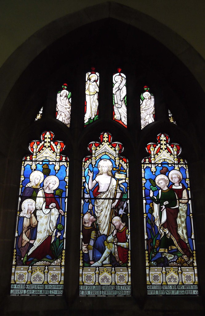 Colwich church stained glass Details and entire 'lights' a… Flickr