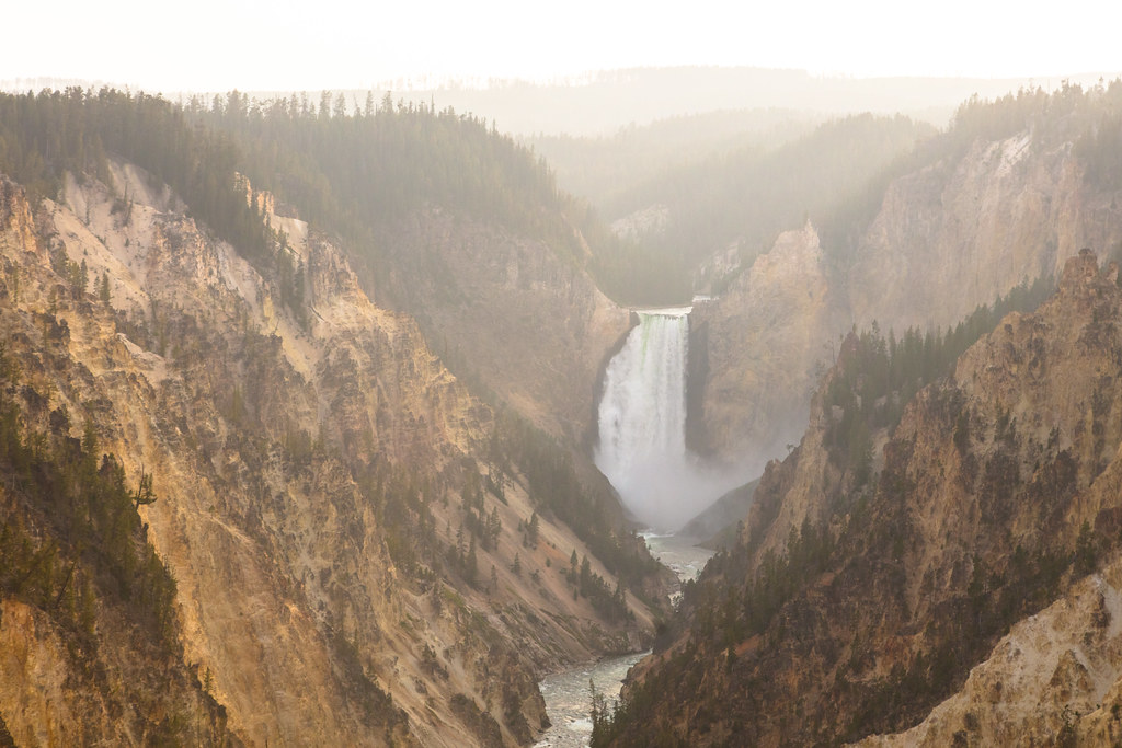 Hazy view from Artist Point NPS / Jacob W. Frank Yellowstone