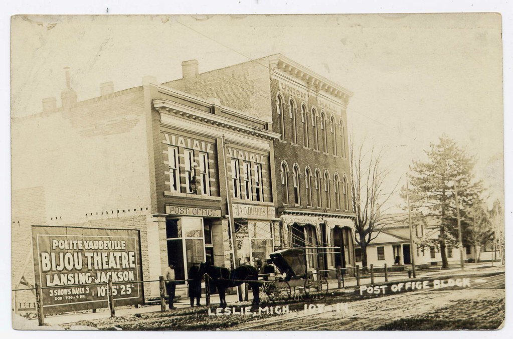 Leslie, Michigan rppc. Wystan Flickr
