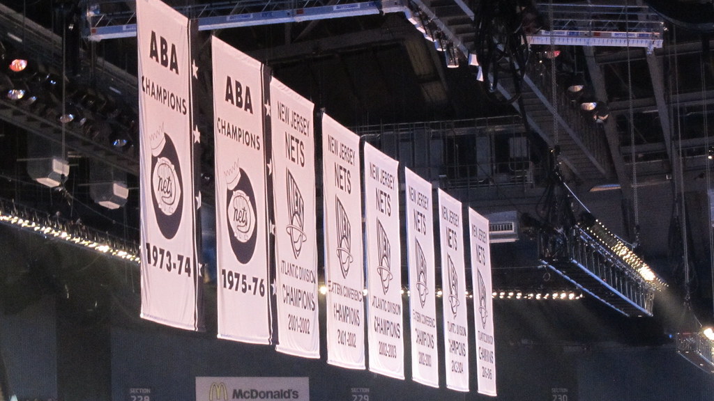 Brooklyn Nets banners at the Barclays Center, Brooklyn Flickr