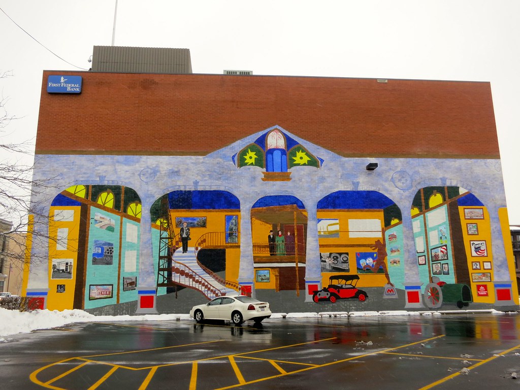 Mural, First Federal Bank, Main St., Findlay, Ohio Flickr