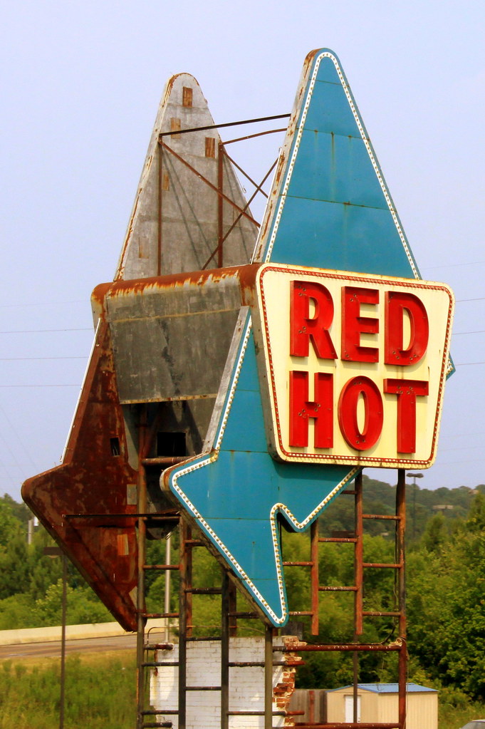 Red Hot Truck Stop sign Meridian, MS The Truck Stop went… Flickr
