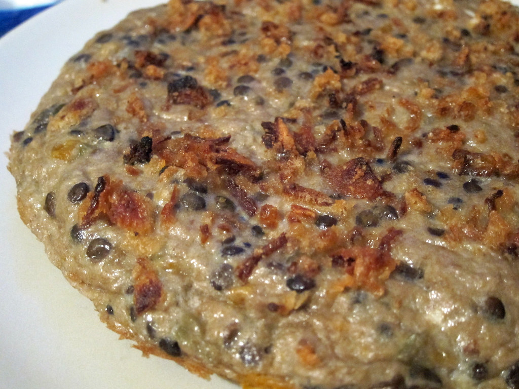 Leftover Lentil Omelette I mixed leftover lentils with egg… Flickr