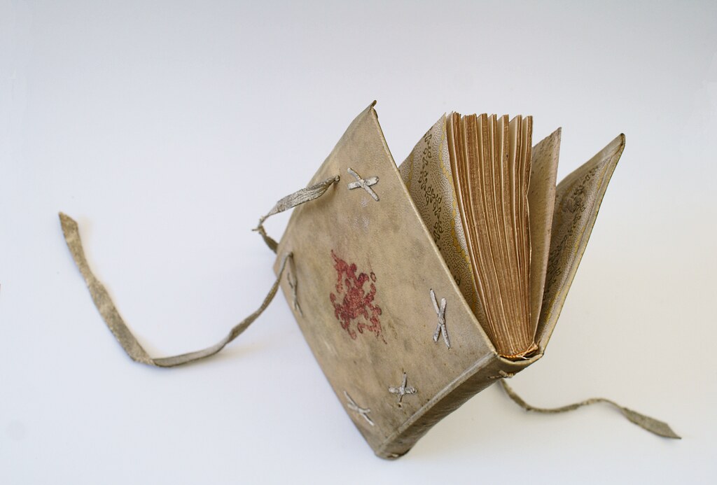 Painted vellum book of Howell's 'Tuscan Cities' with strap… Flickr