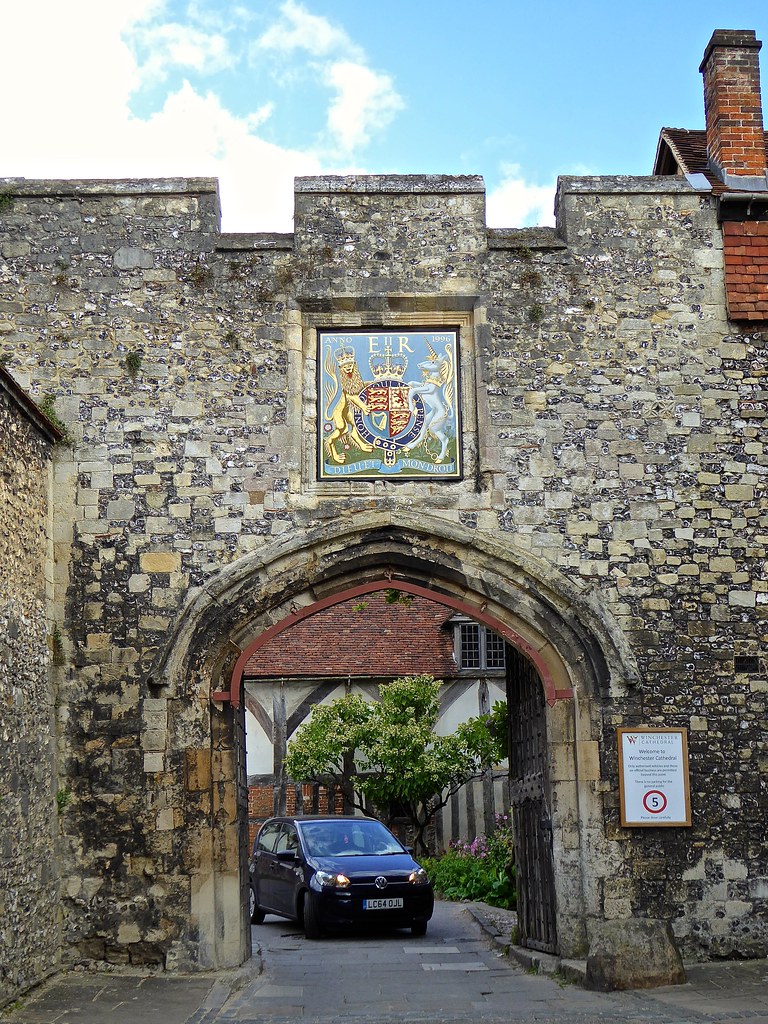 Winchester Cathedral The Priory Gate This fine wisteriacl… Flickr