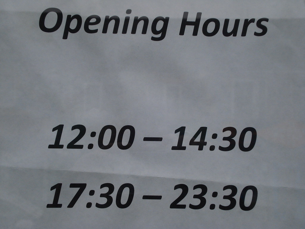 Opening hours (March 2012) at Trichy Dosa, Cowley Road, Ox… Flickr