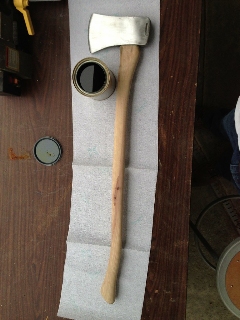 Axe Restoration About to apply a few coats of linseed oil … Flickr