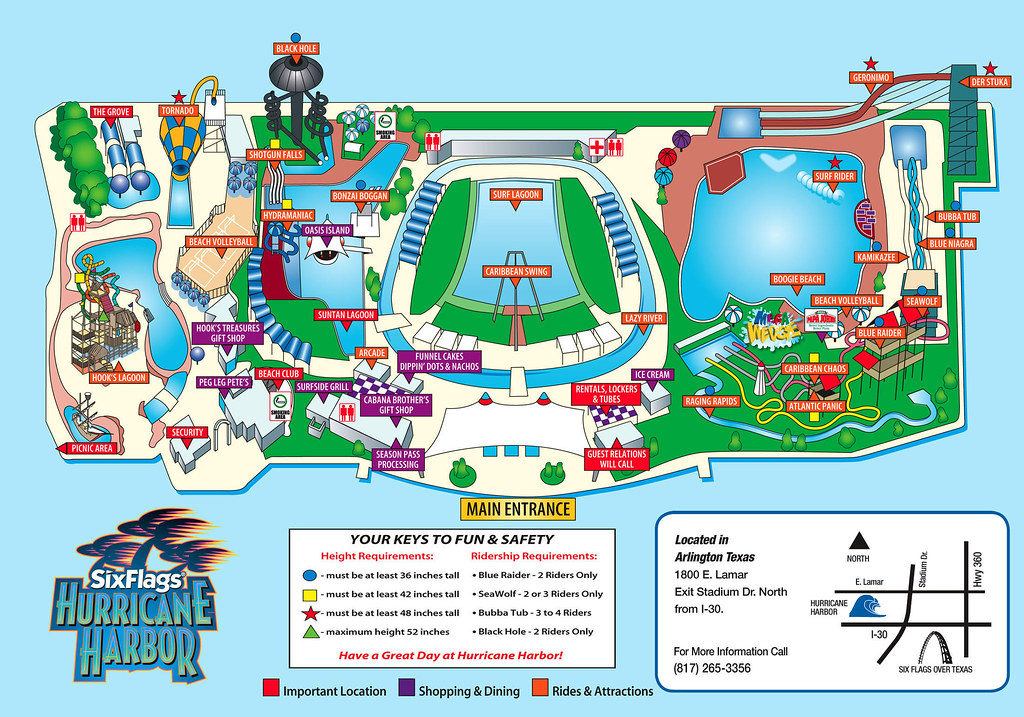 Six Flags Hurricane Harbor Map Critique Source Days Inn S… Flickr