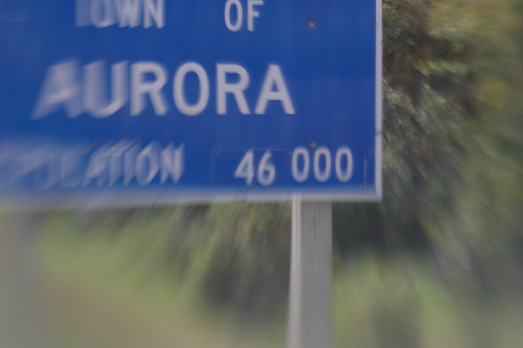 Aurora Population 46000 Population sign on Bayview as you … Flickr