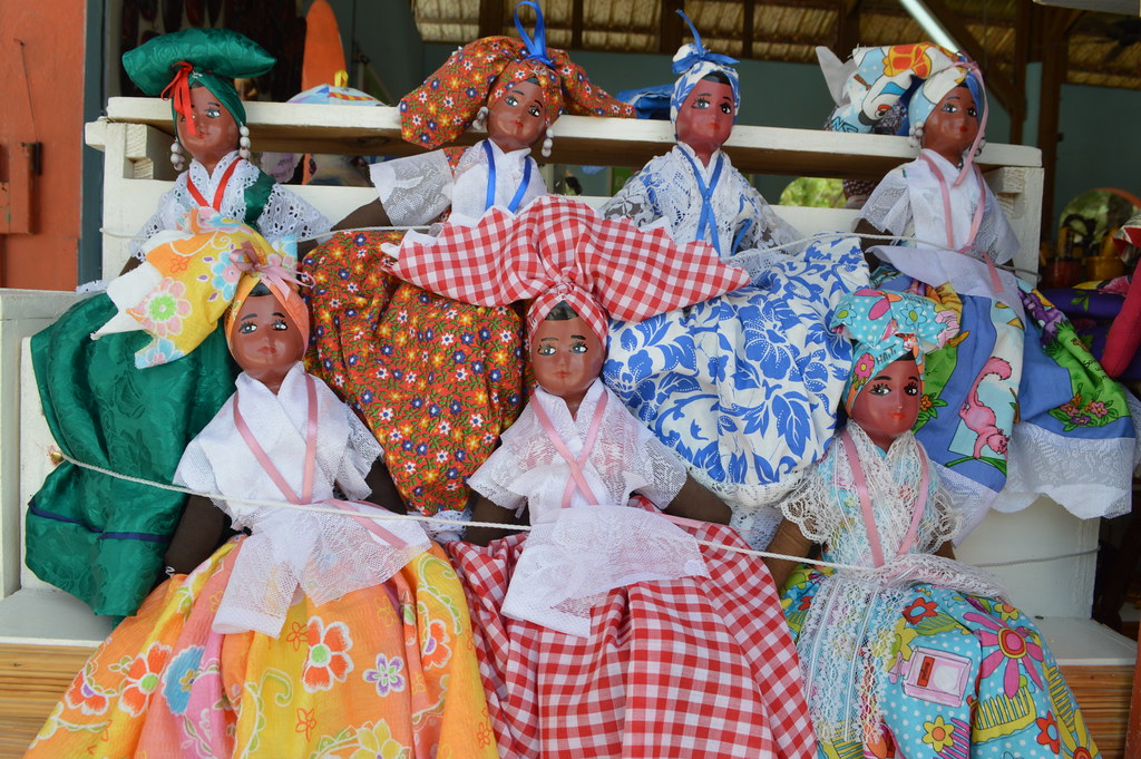 Haitian dolls for sale at the Artisan's Market in Labadee Labadie Haiti