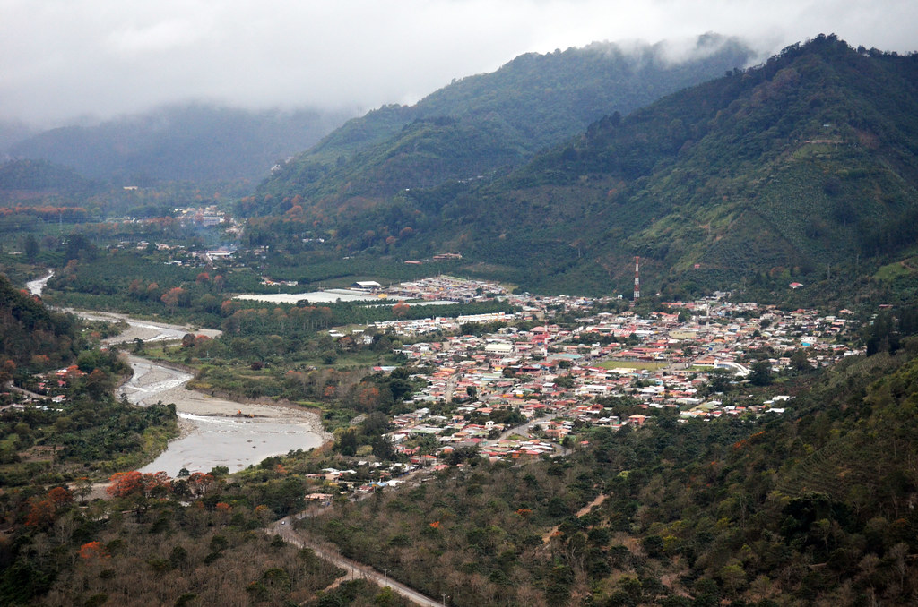 Valle de Orosi at sunset, from Mirador de Orosi Now you see me, now