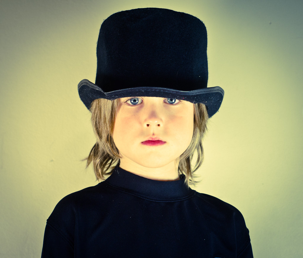 Little man in black Playing around with contrasts, and Jul… Flickr