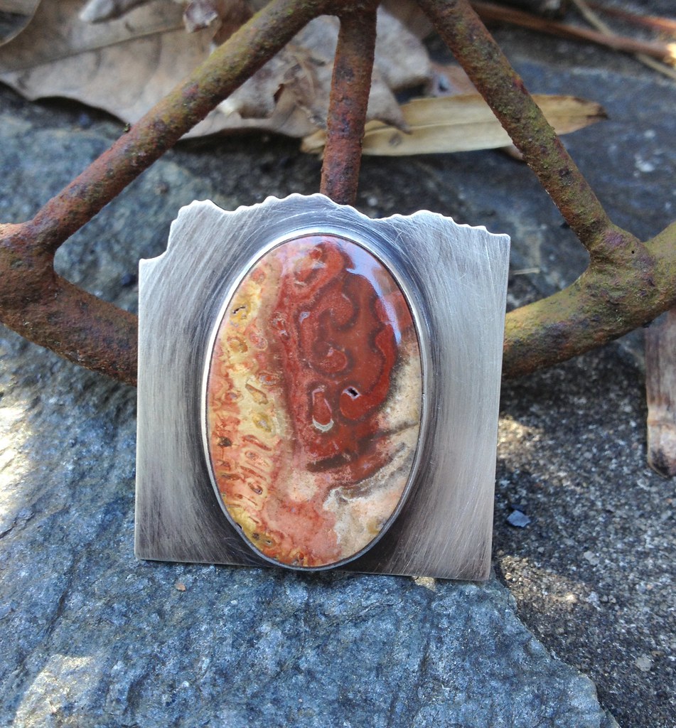 BAW/525 Petrified wood and sterling silver Jenny Baughman Flickr