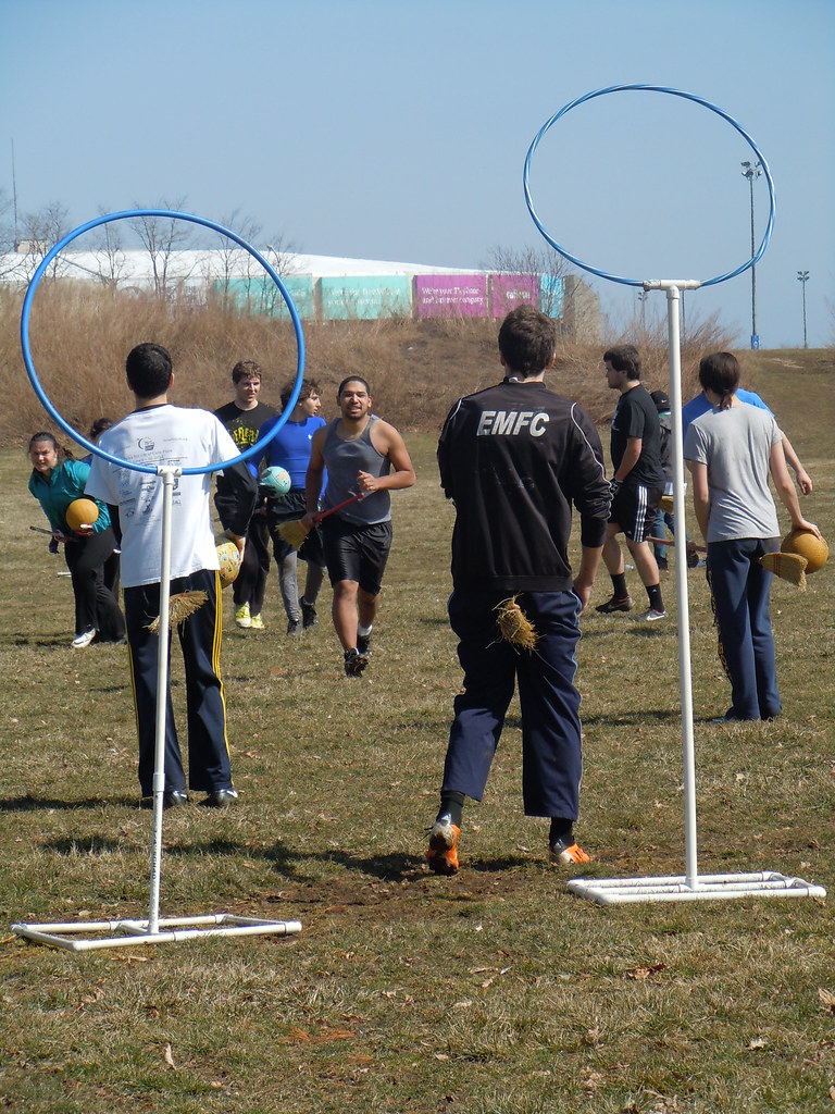 Quidditch Practice 3/10/13 Players defend goals as the opp… Flickr