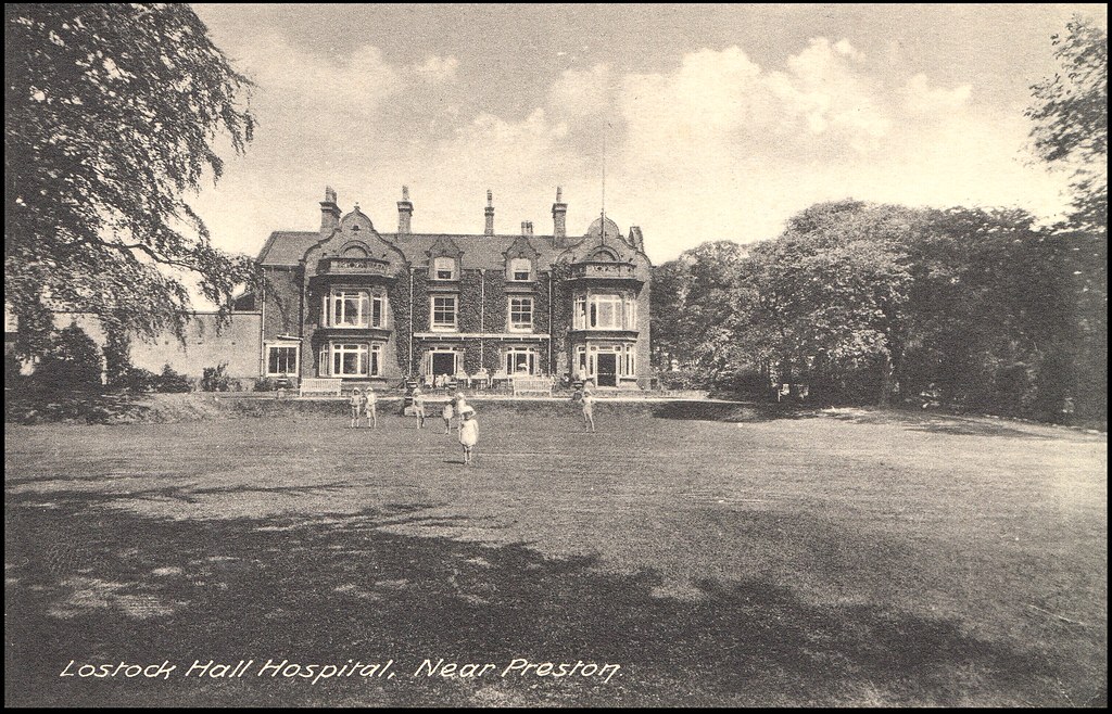 Lostock Hall Hospital near Preston Sepia postcard Derek Ca… Flickr