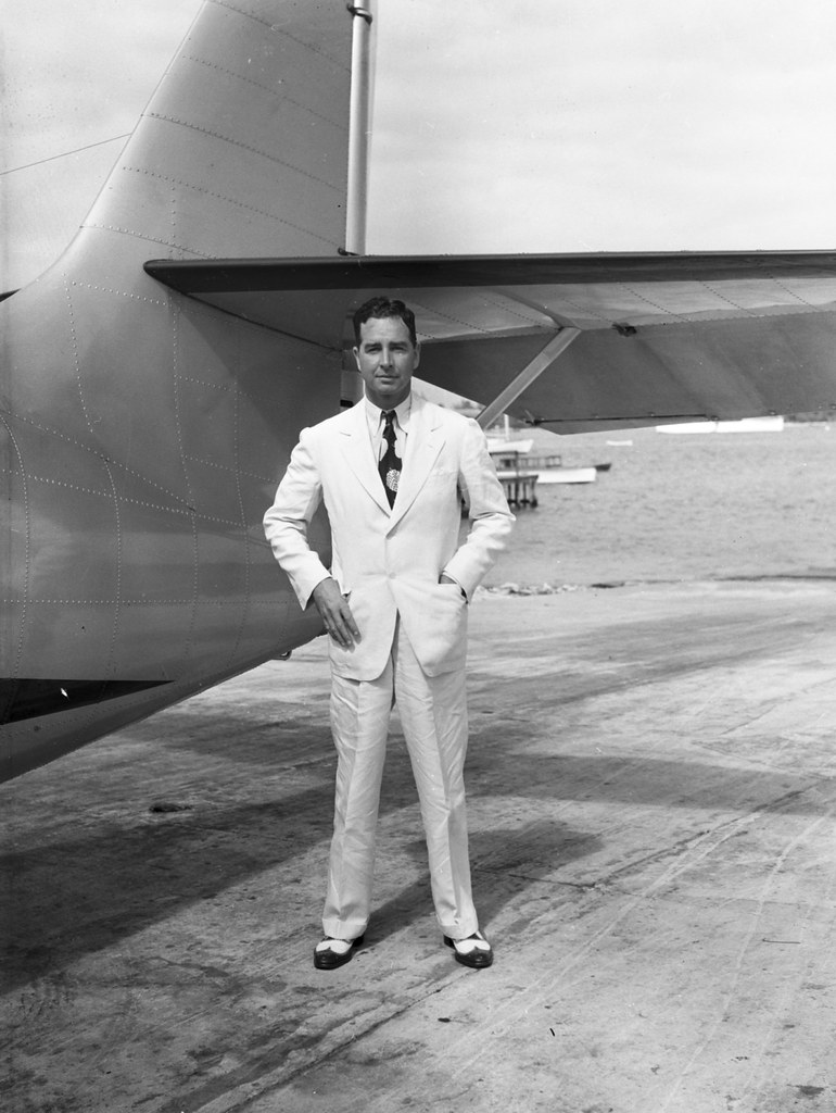 Cornelius Vanderbilt Whitney with his Plane in Nassau, 193… Flickr