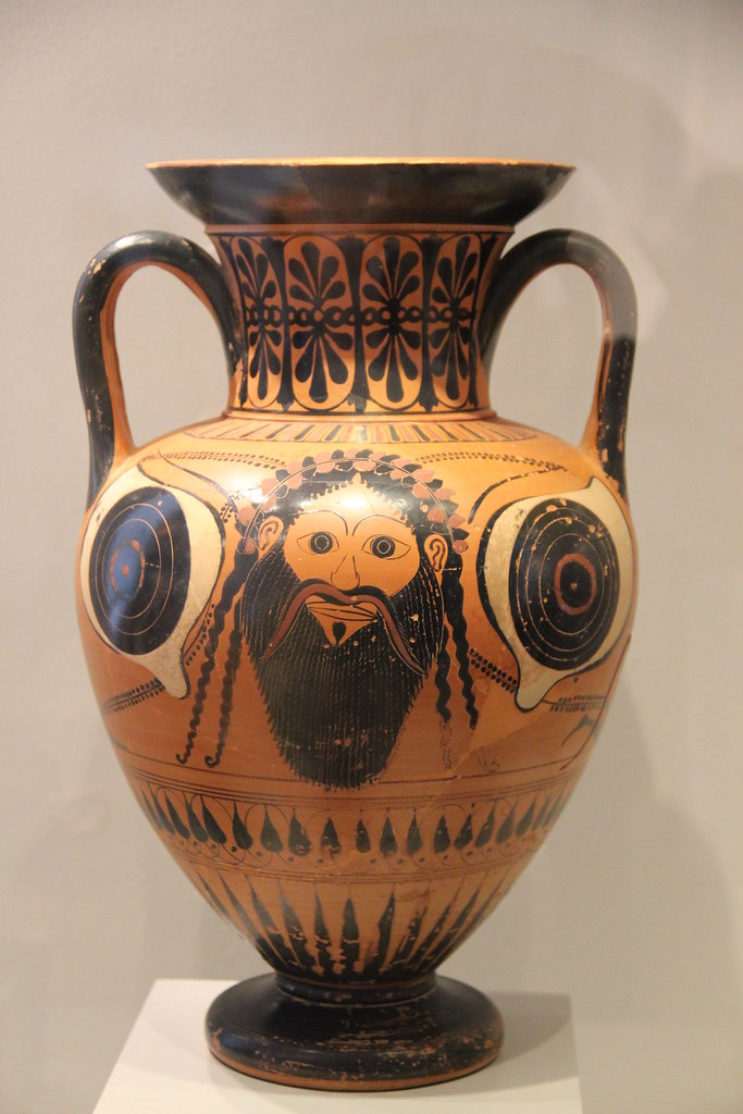 Attic Blackfigure Ceramic Neck Amphora Cult masks betwee… Flickr