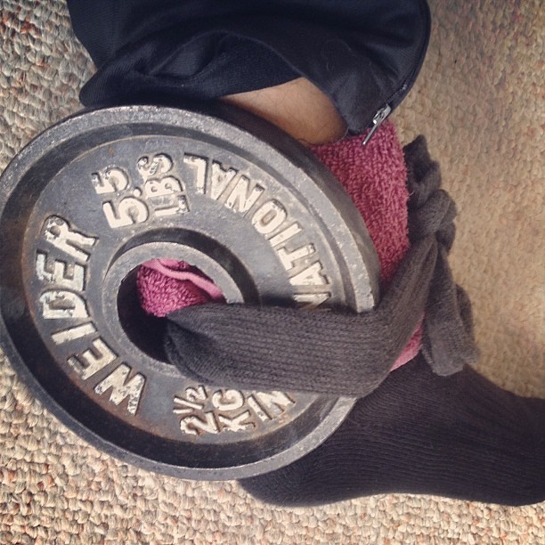 Attempted to make my own ankle weights (it didn't work tha… Flickr