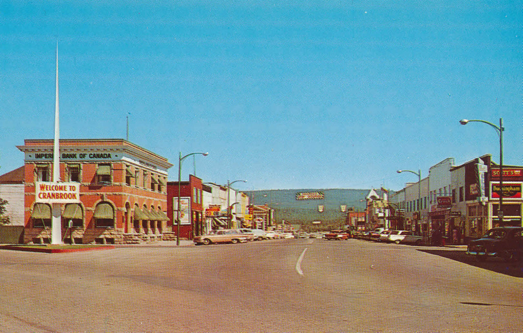 Postcard Cranbrook, BC, c.1962 "Baker St. in Cranbrook, B… Flickr