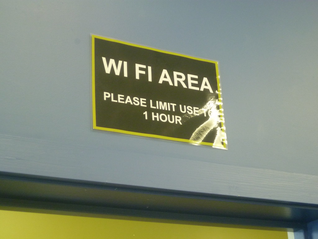 Wifi area sign Takaka Library People's Network Flickr