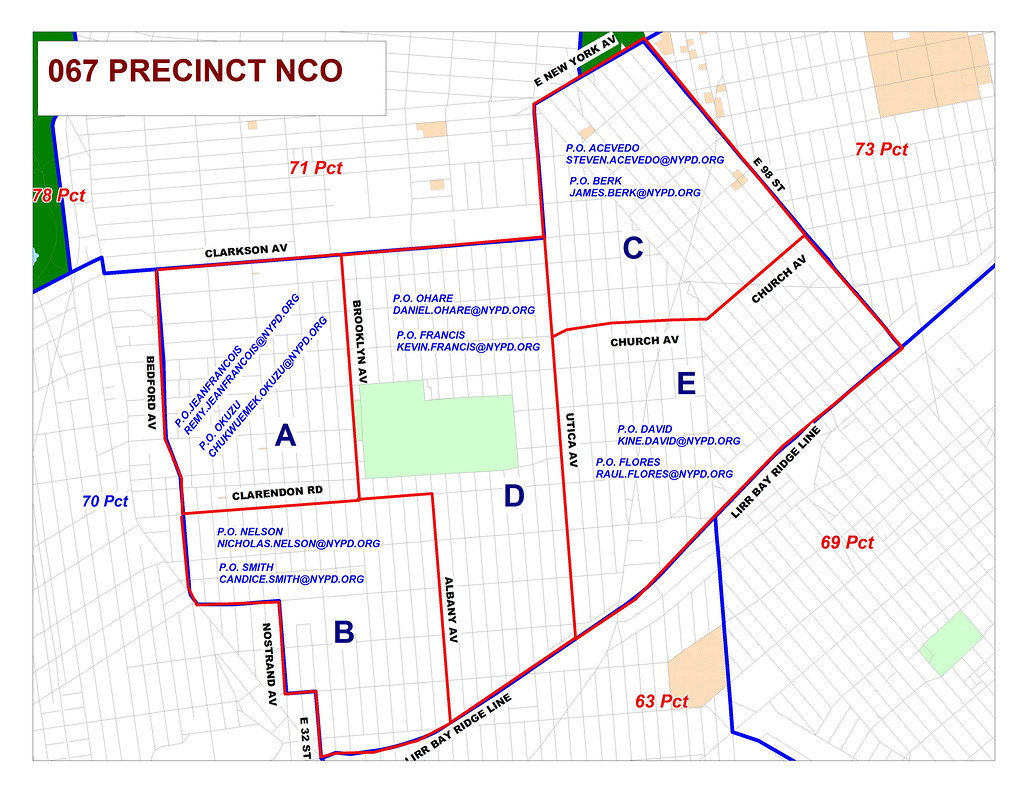 NYPD 67th Precinct NCO map JV Santore Flickr