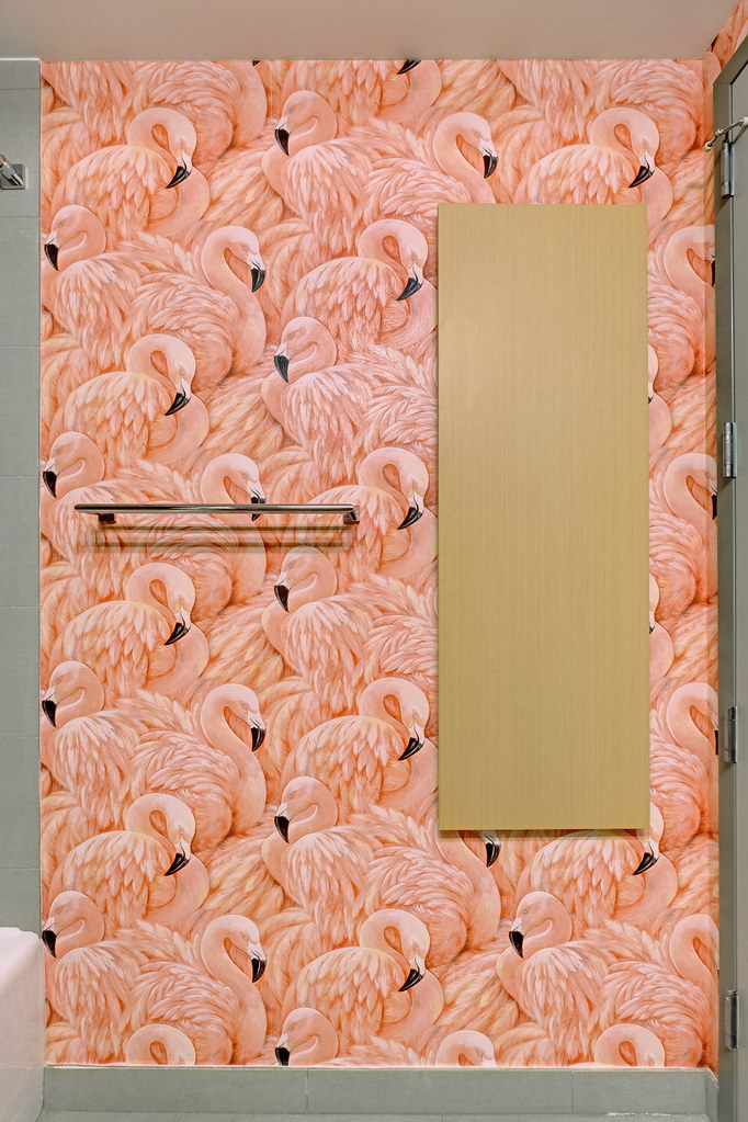 Bathroom Flamingo Wallpaper You are free to Share — copy … Flickr