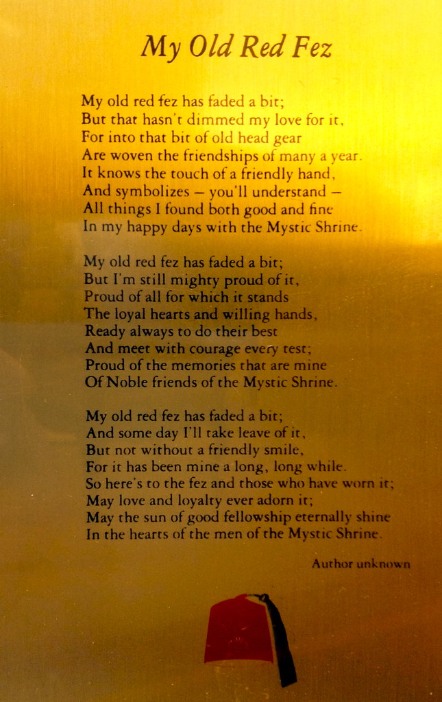My Old Red Fez poem Photo taken at the old Keele Street … Flickr