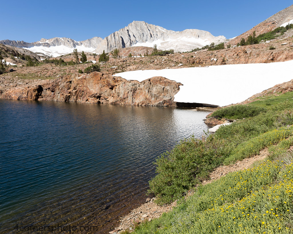 4 Corners Photo — Snow and Lake Helen, Mono County, CA by 4 Corners...