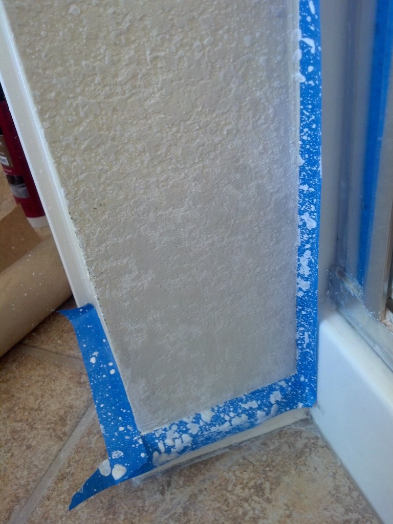 Repairing shower wall water damage removing wet sheetrock … Flickr