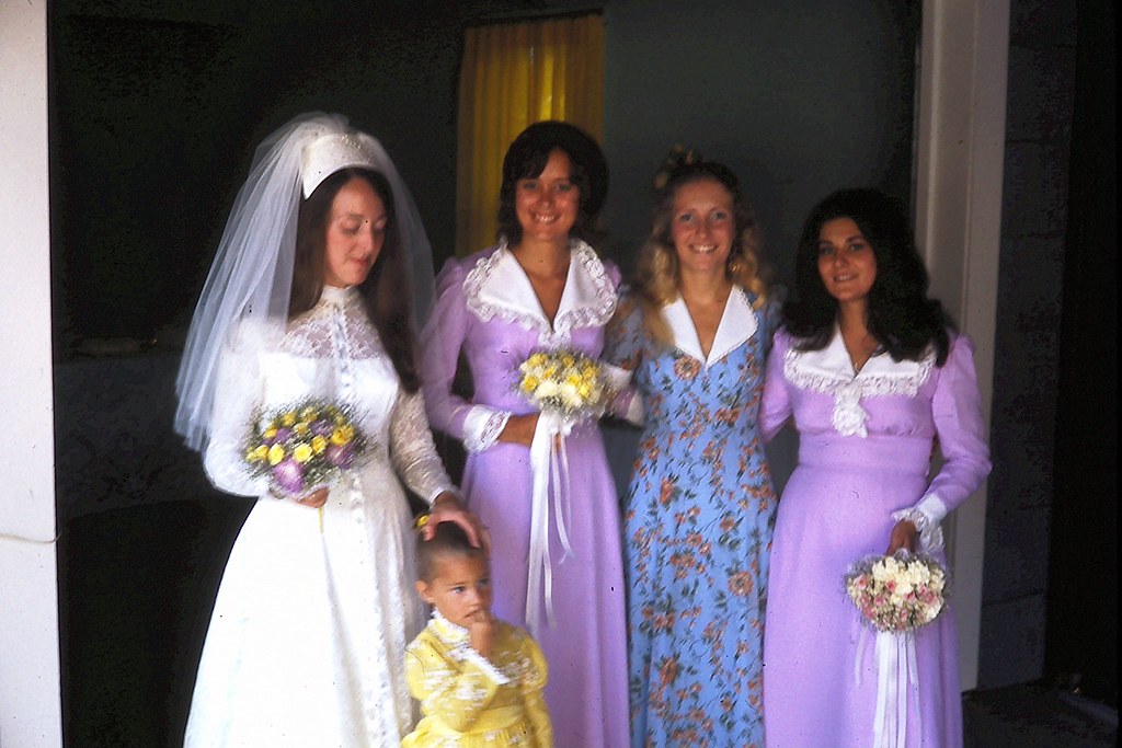 Peggy Dance's Wedding 1973 Peggy's bridal party. Flickr