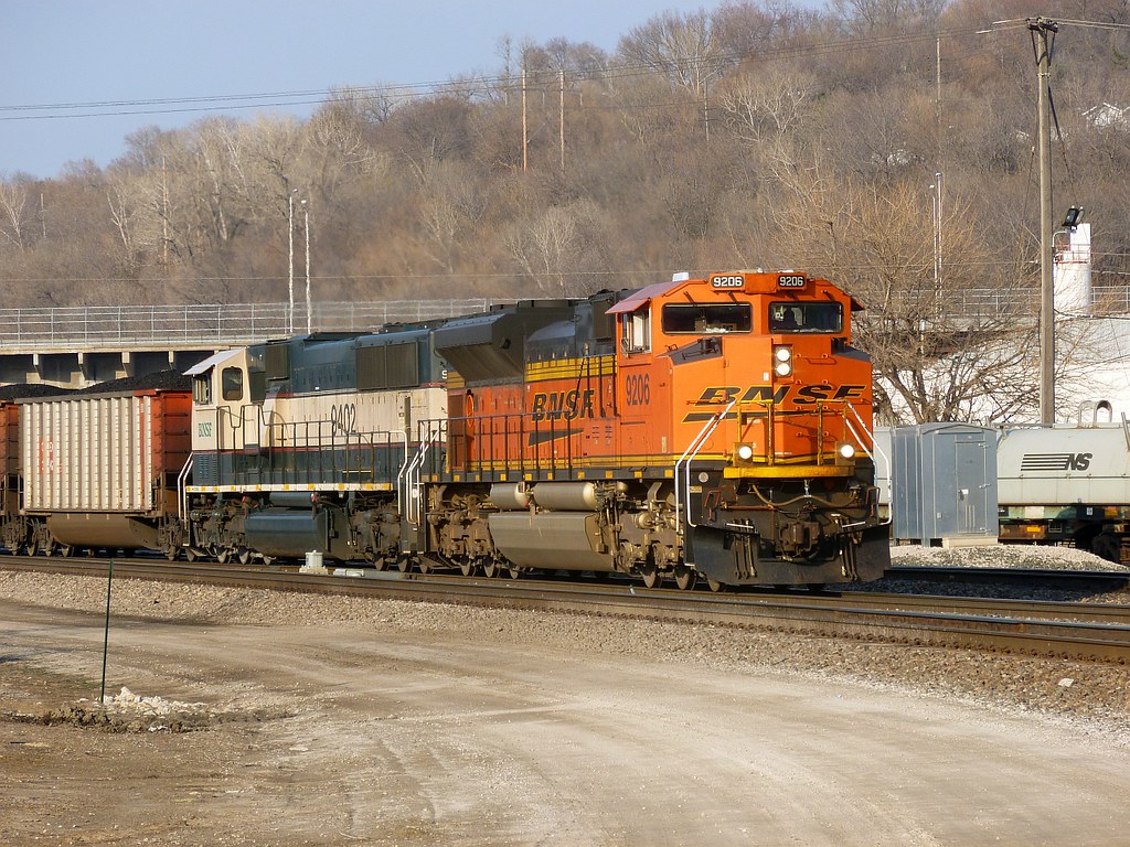 BNSF 9206 Oklahoma Gas & Electric coal bucket Karl Sollmann Flickr