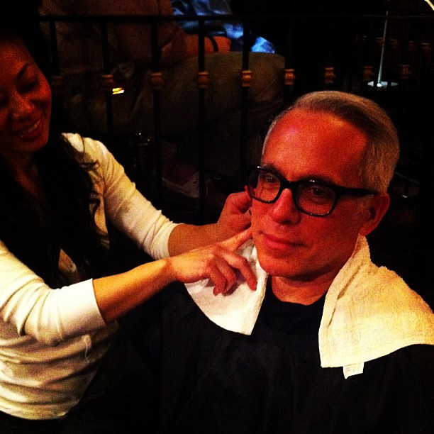 Iron Chef Geoffrey Zakarian getting a straight razor shave… Flickr